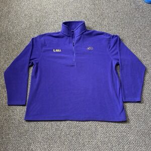 LSU Tigers NCAA Drake 3XL Quarter Zip Fleece Louisiana Football Purple